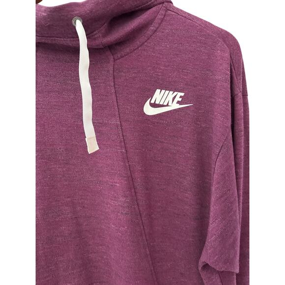 Nike High Neck Pullover Front Kangaroo Pocket Pullover‎ Hoodie Purple Size XL - Picture 4 of 8
